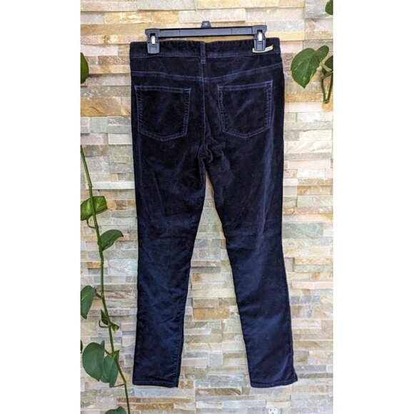 Pilcro and the Letterpress Anthropologie Stet Navy Blue Corduroy Skinny Pant Wom - Picture 2 of 7